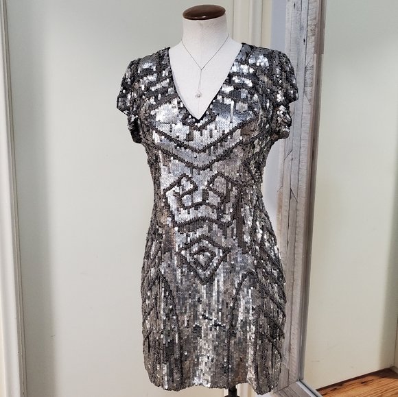 parker silver sequin dress Parker Beaded Dresses for Women for sale
